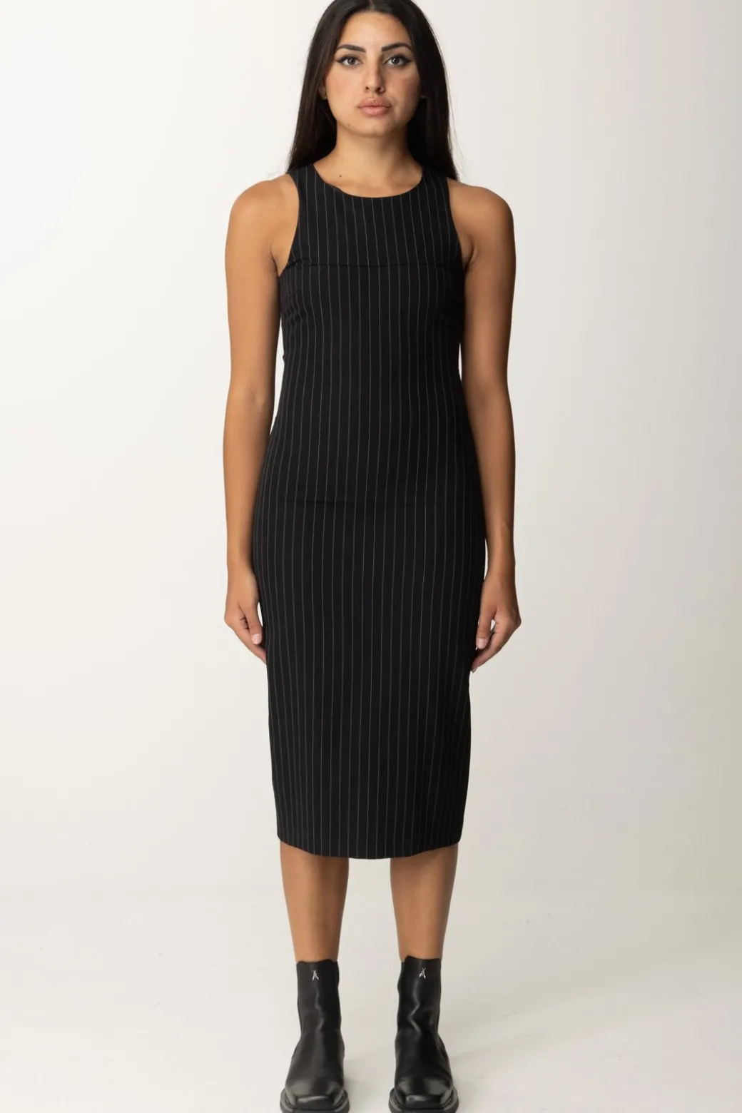 Donna Patrizia Pepe Tubino Gessato Midi