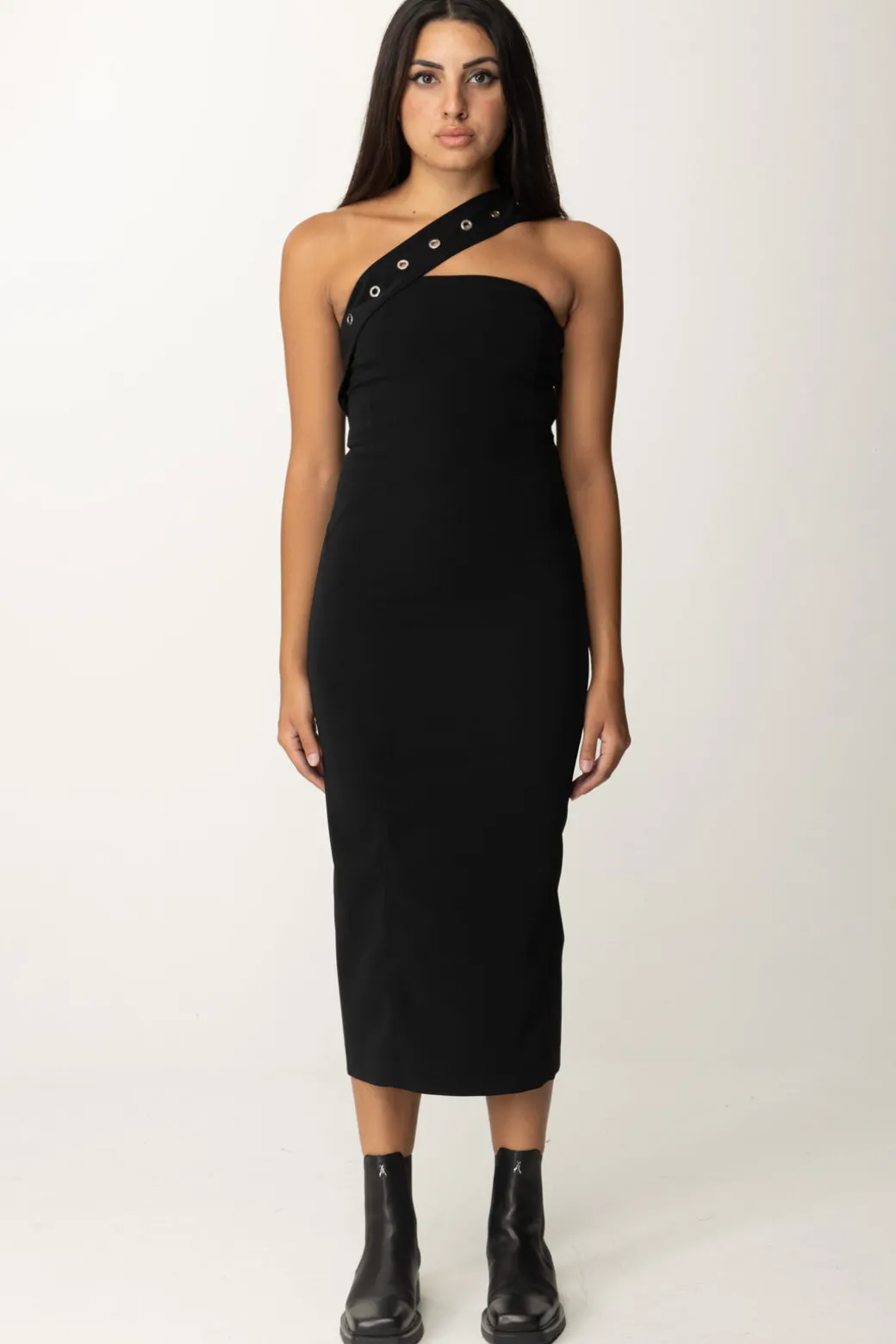 Donna Patrizia Pepe Tubino Midi con Eyelets