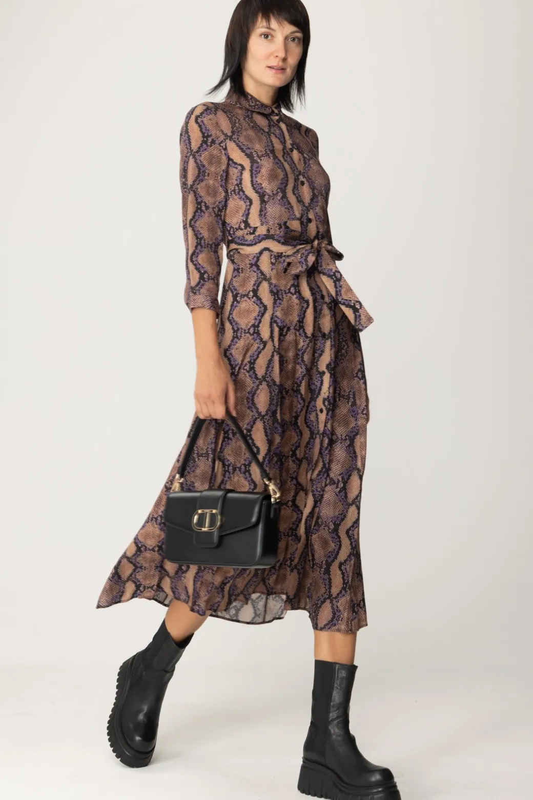 Donna Pinko Abito Stampa Animalier