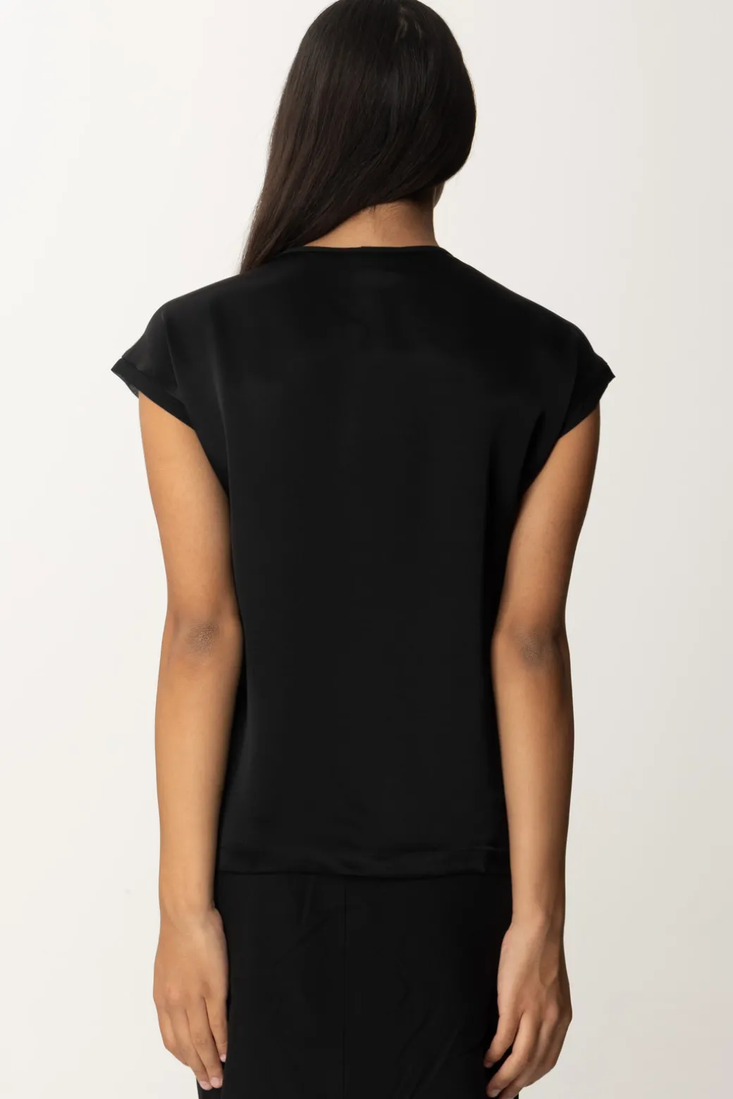 Donna Pinko Blusa In Satin con Inserto In Georgette