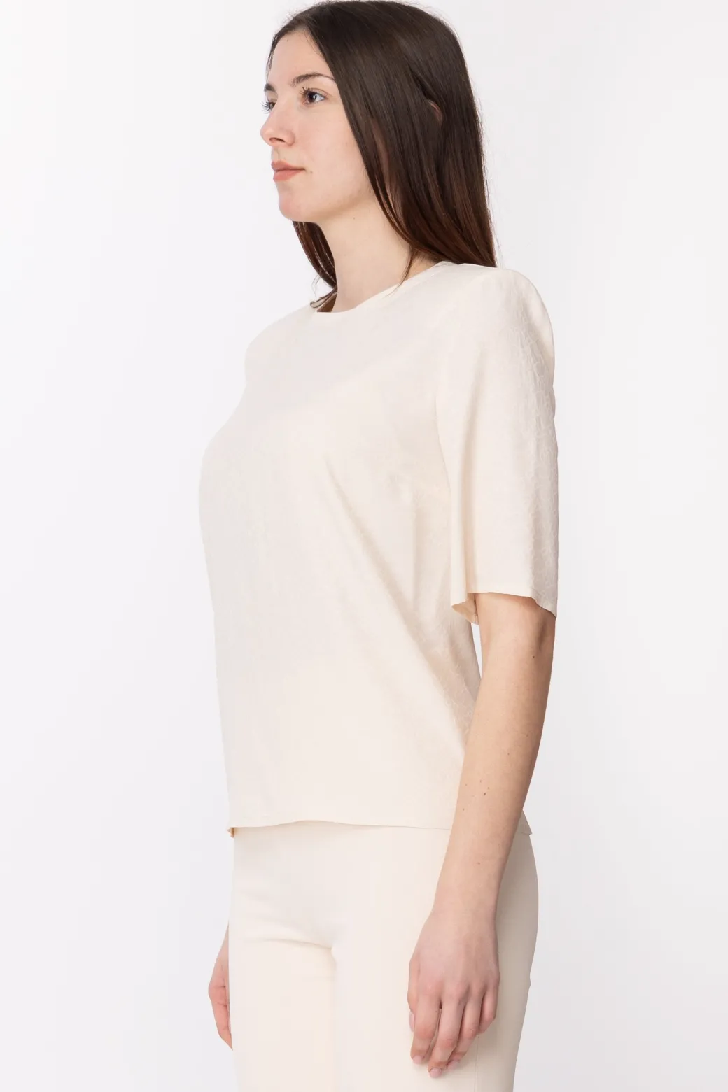 Donna Pinko Blusa Maniche Corte Jacquard