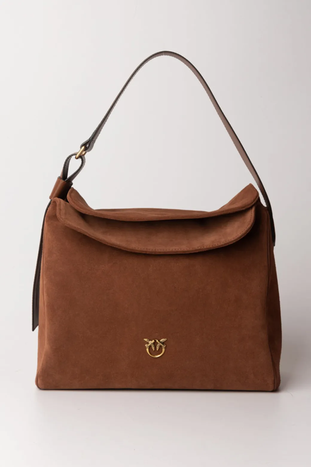 Donna Pinko Borsa Hobo Leaf In Suede