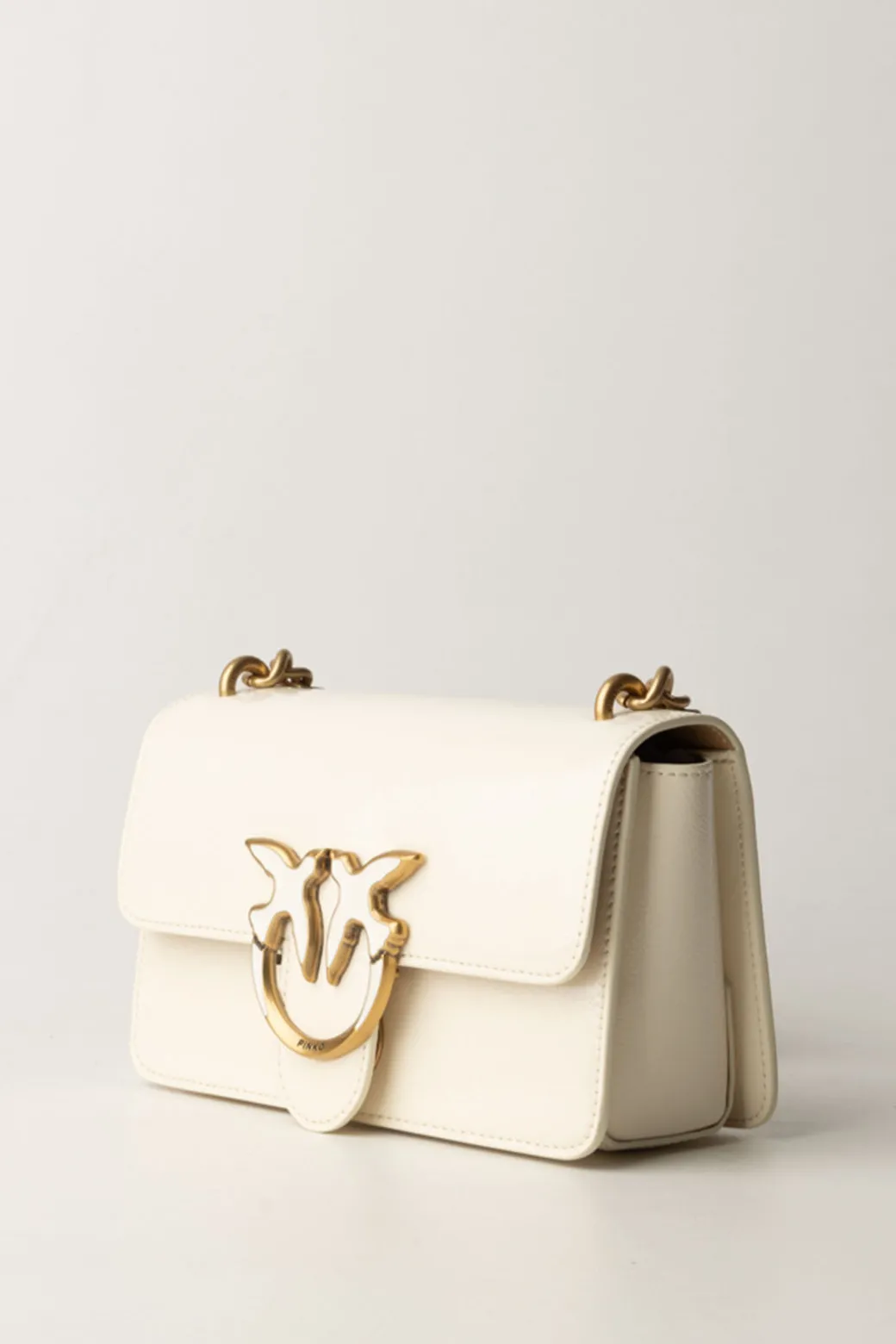 Donna Pinko Borsa Love Bag Lucida con Logo Smaltato