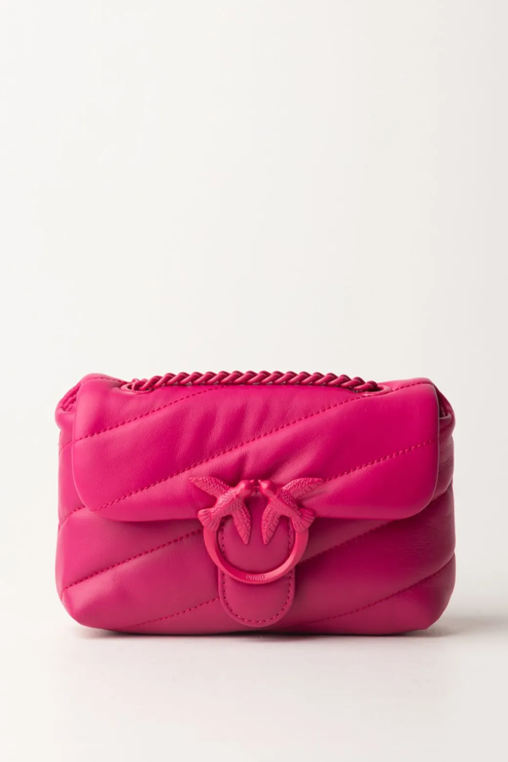 Donna Pinko Borsa Love Puff Mini con Trapuntatura ObliquaPINK -BLOCK COLOR