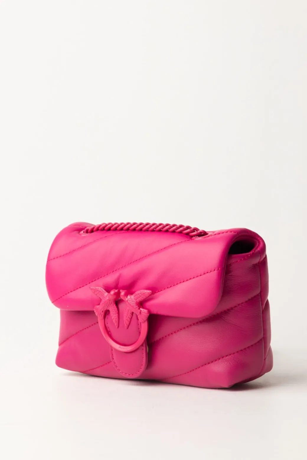 Donna Pinko Borsa Love Puff Mini con Trapuntatura ObliquaPINK -BLOCK COLOR