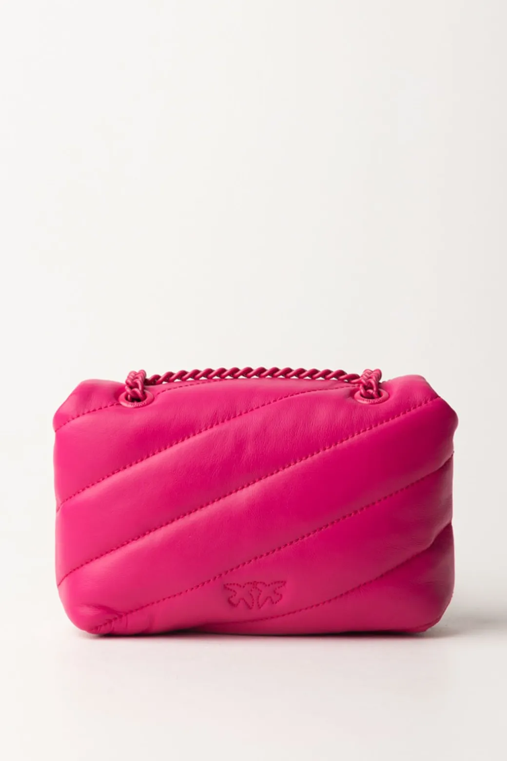 Donna Pinko Borsa Love Puff Mini con Trapuntatura ObliquaPINK -BLOCK COLOR