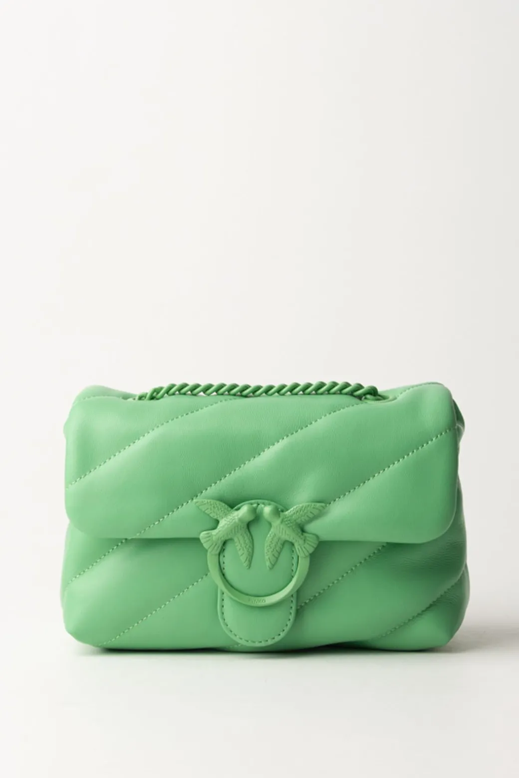Donna Pinko Borsa Love Puff Mini con Trapuntatura Obliqua