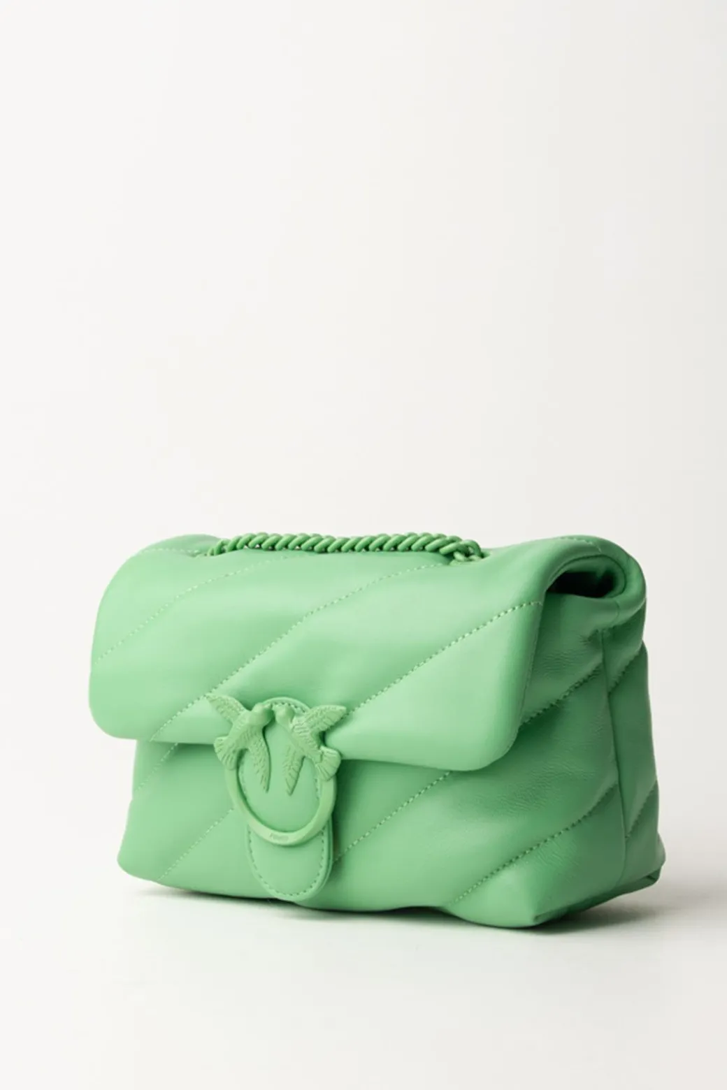 Donna Pinko Borsa Love Puff Mini con Trapuntatura Obliqua