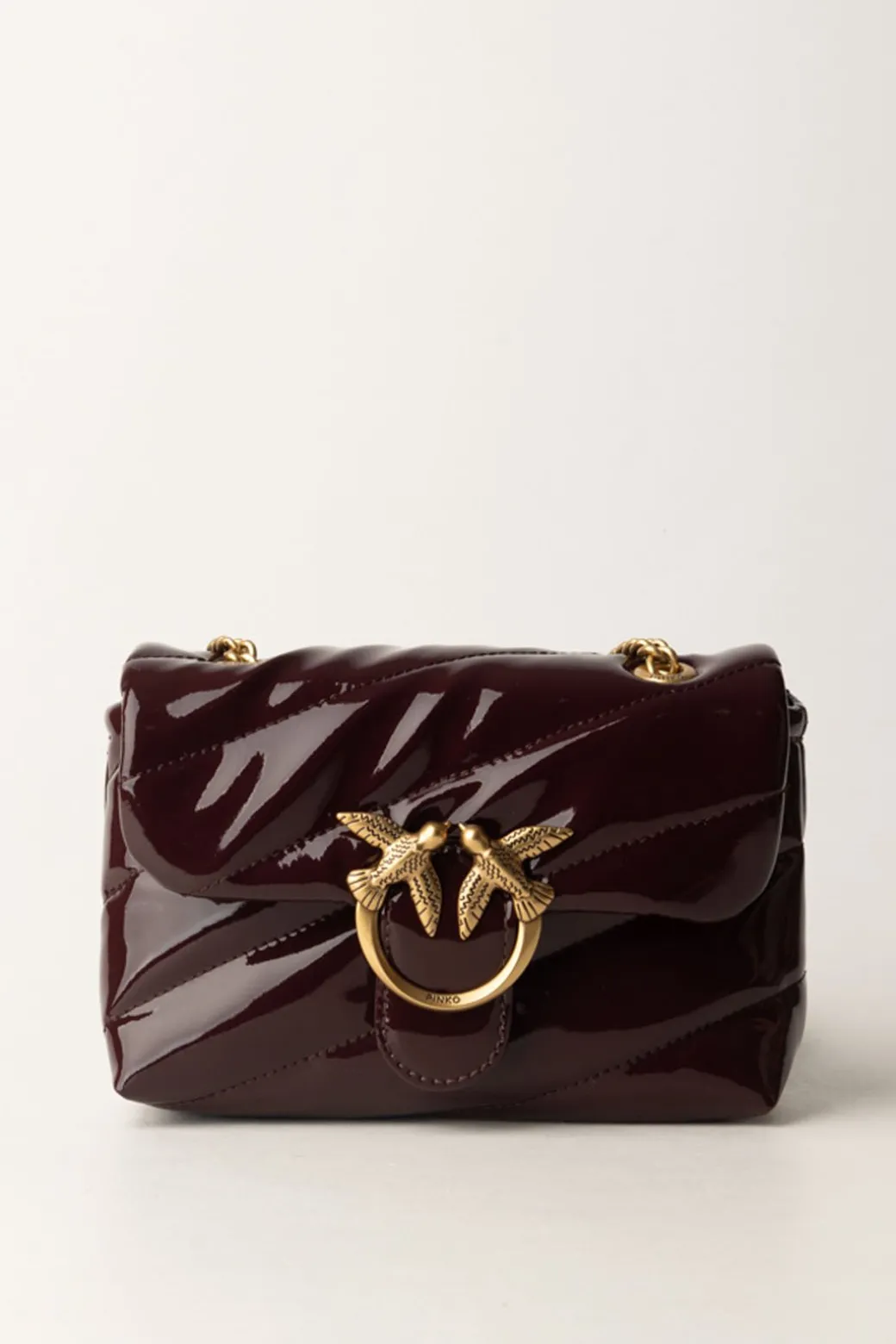 Donna Pinko Borsa Mini Love Bag Lucida e Trapuntata