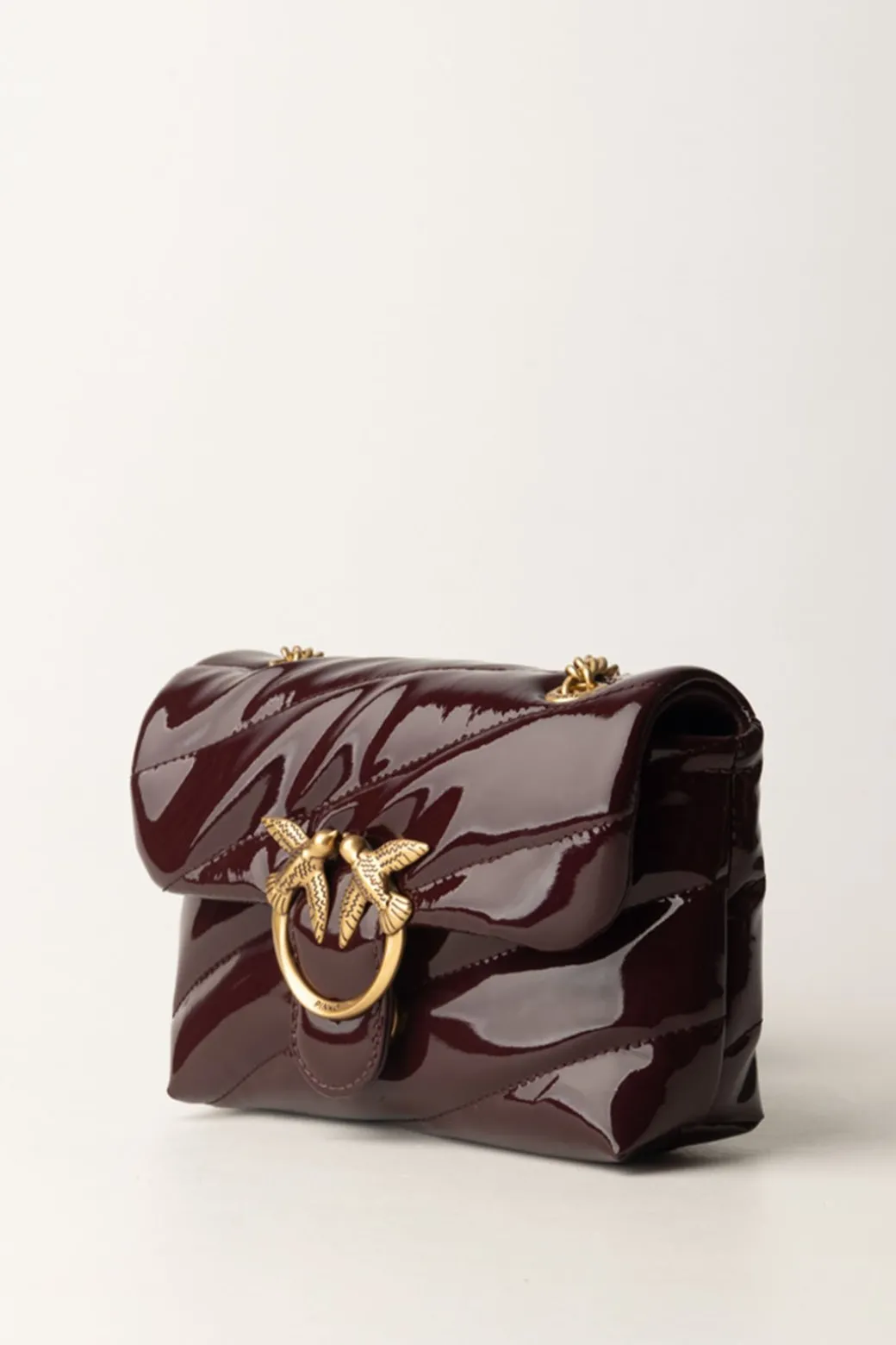 Donna Pinko Borsa Mini Love Bag Lucida e Trapuntata