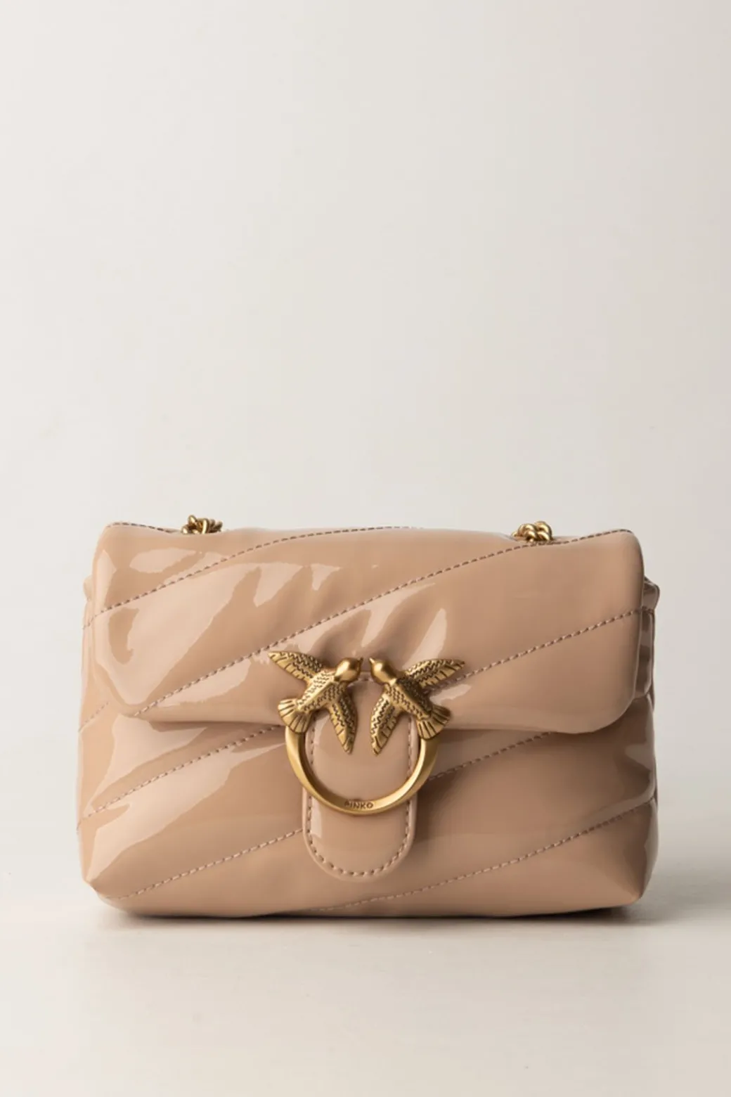 Donna Pinko Borsa Mini Love Bag Lucida e Trapuntata