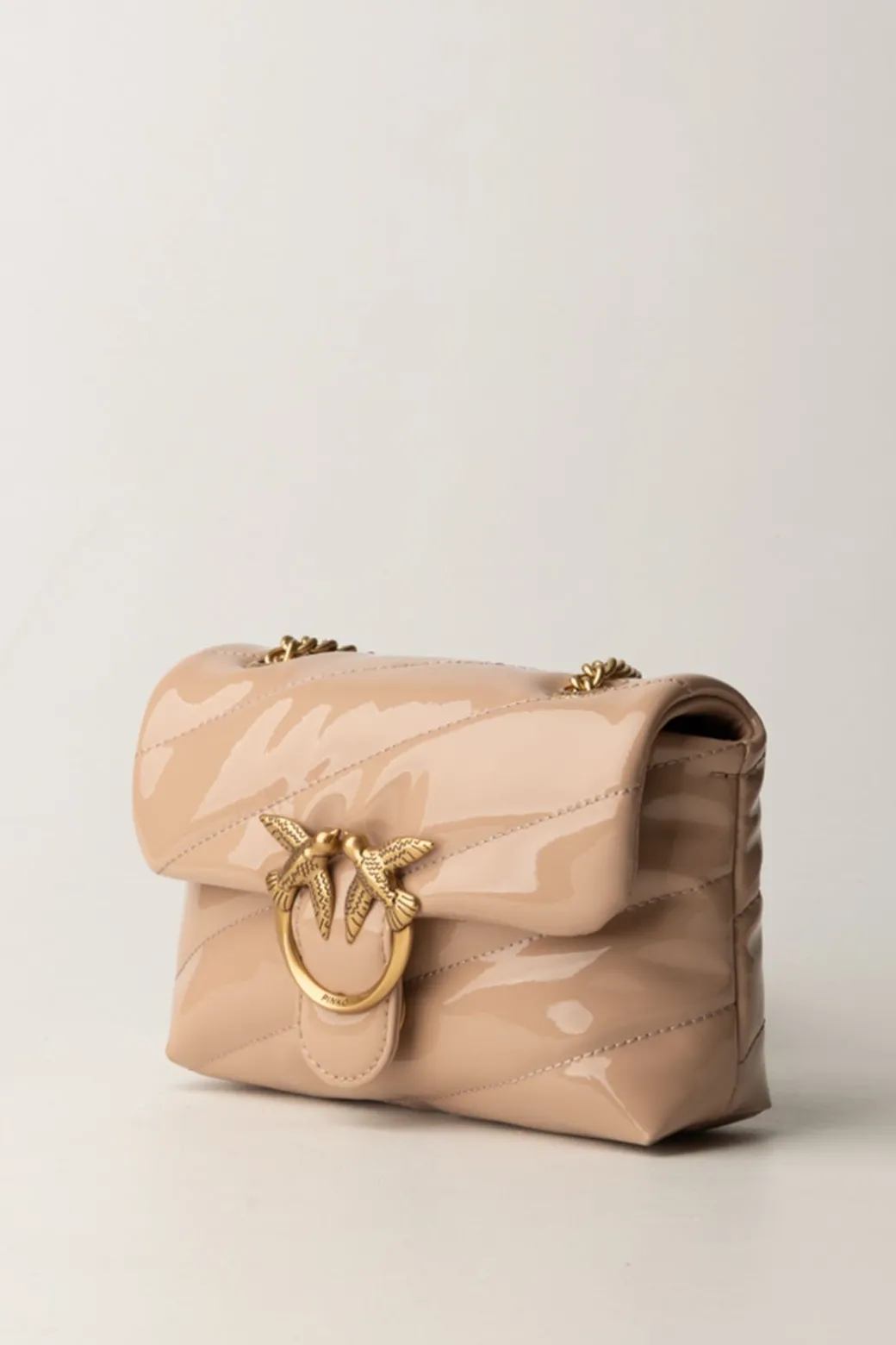 Donna Pinko Borsa Mini Love Bag Lucida e Trapuntata