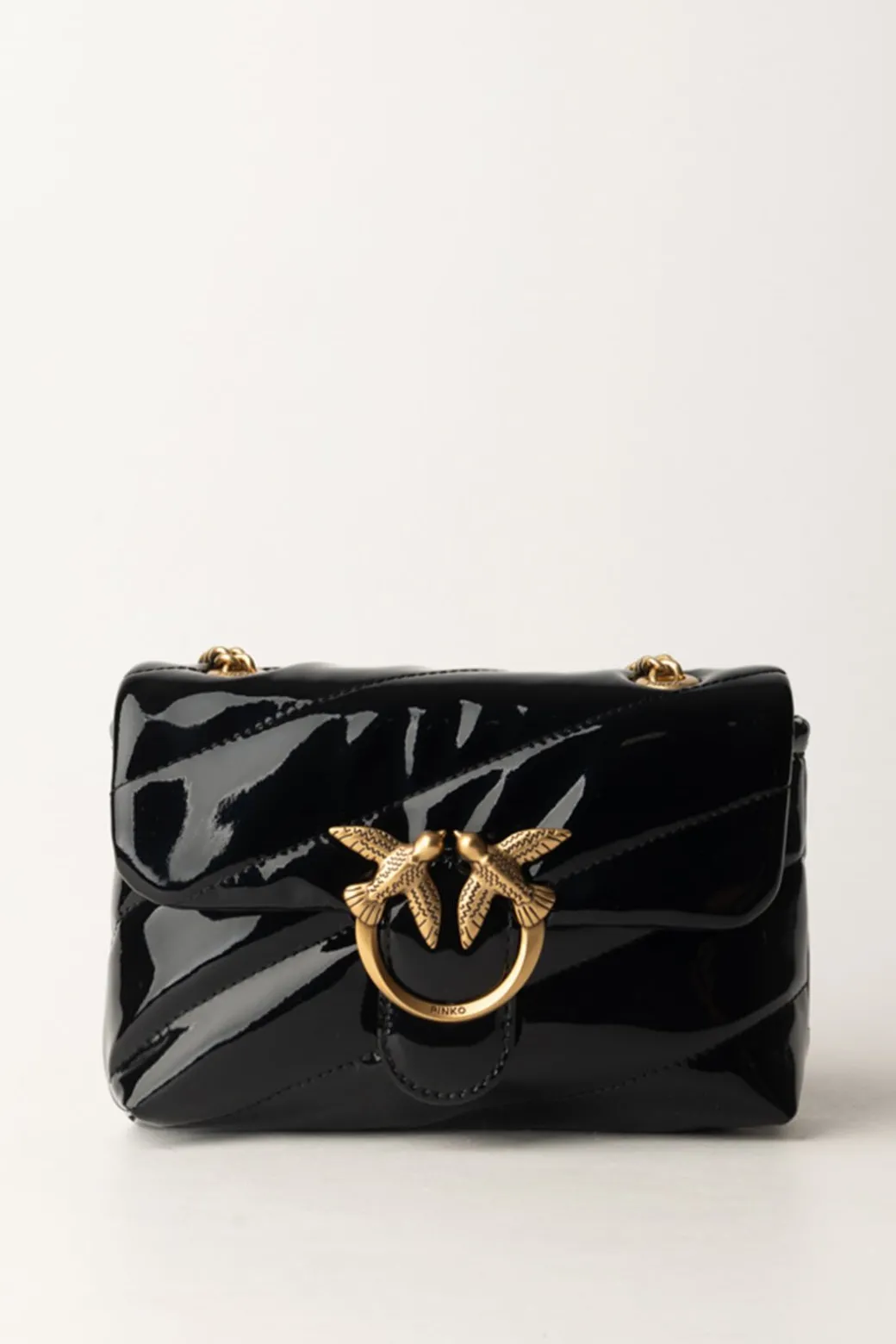 Donna Pinko Borsa Mini Love Bag Lucida e Trapuntata