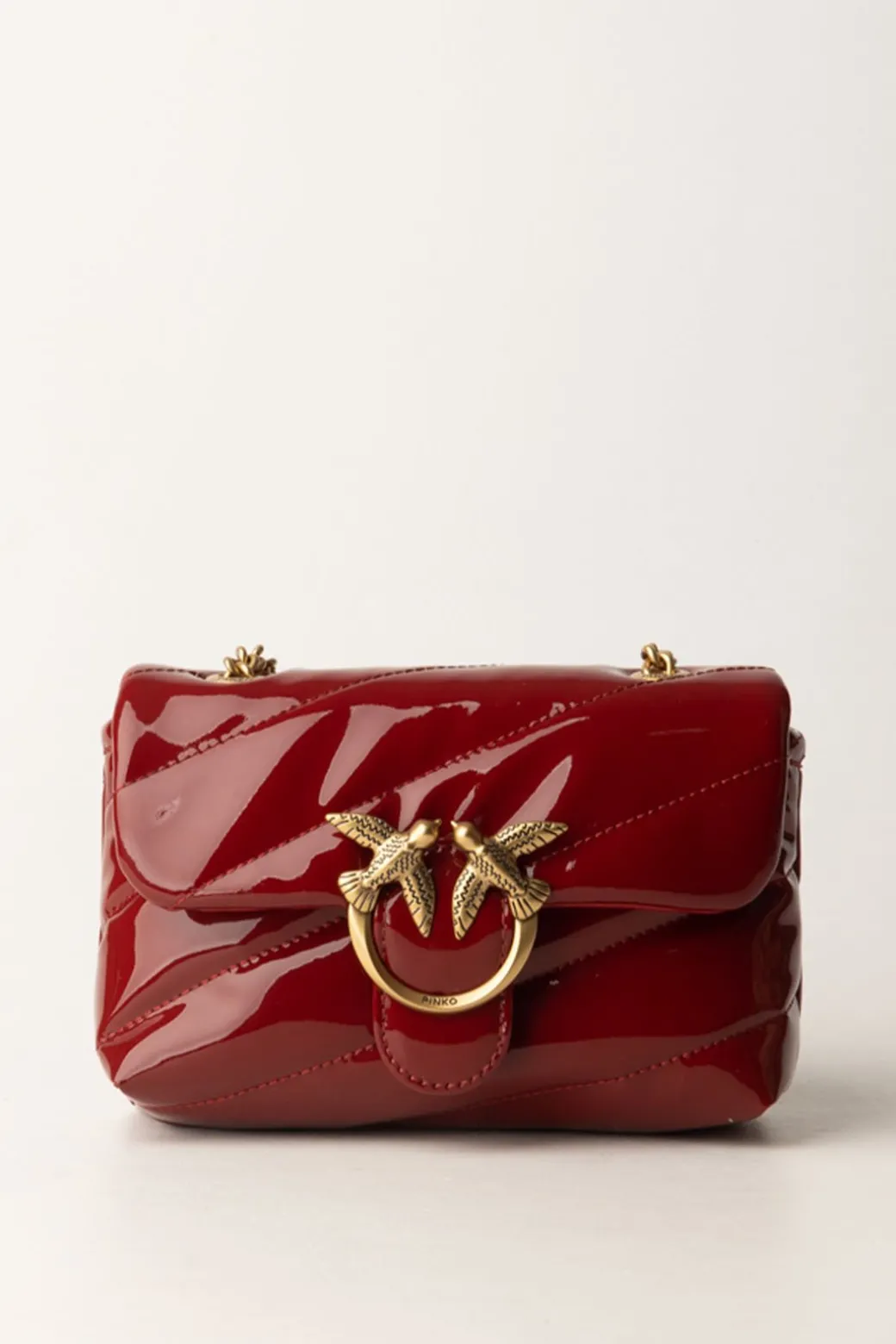 Donna Pinko Borsa Mini Love Bag Lucida e Trapuntata