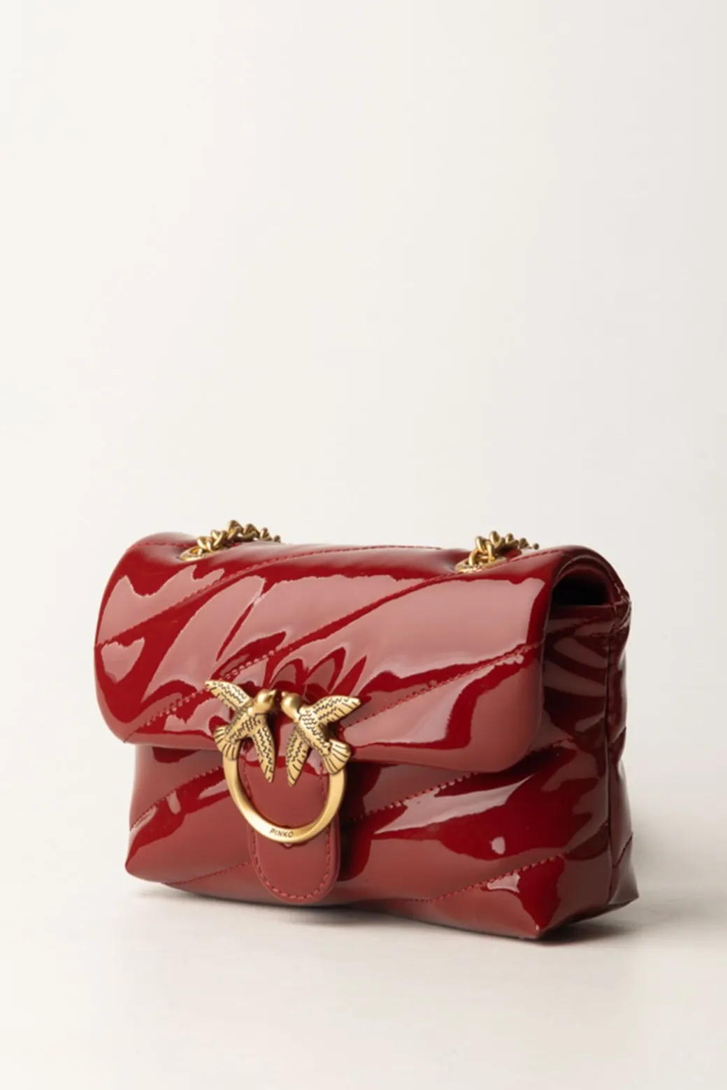 Donna Pinko Borsa Mini Love Bag Lucida e Trapuntata