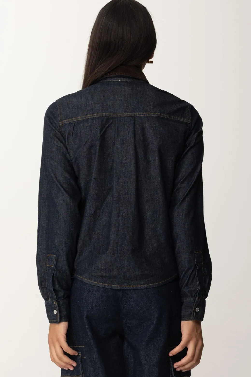 Donna Pinko Camicia Coro In Jeans