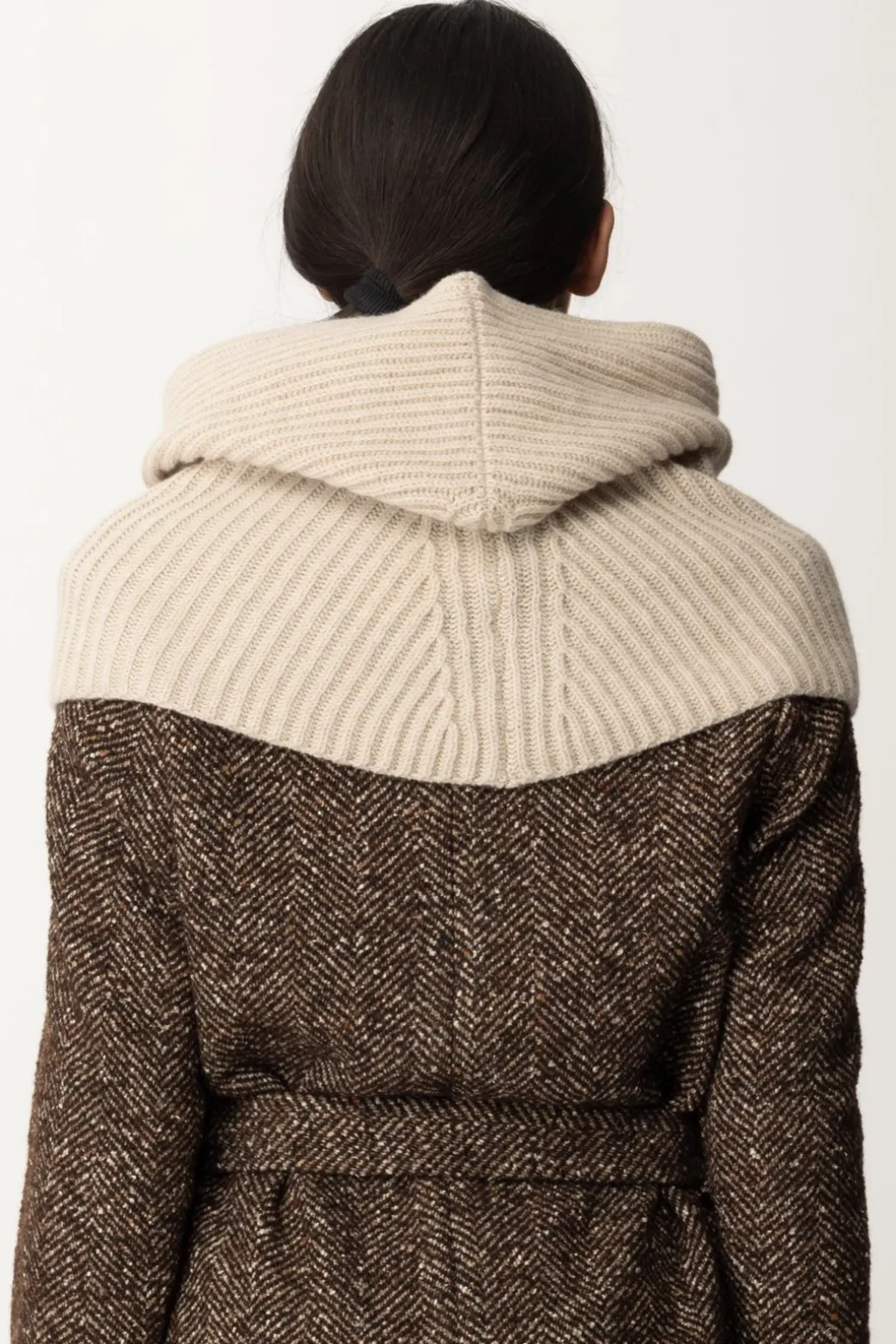 Donna Pinko Cappuccio In Maglia con Logo