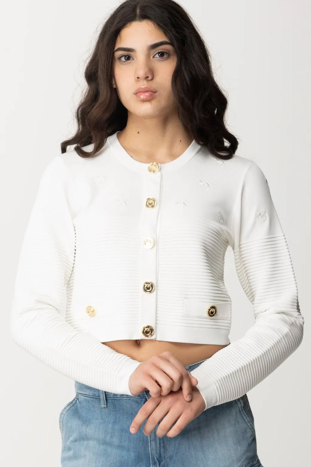 Donna Pinko Cardigan con Bottoni Logati