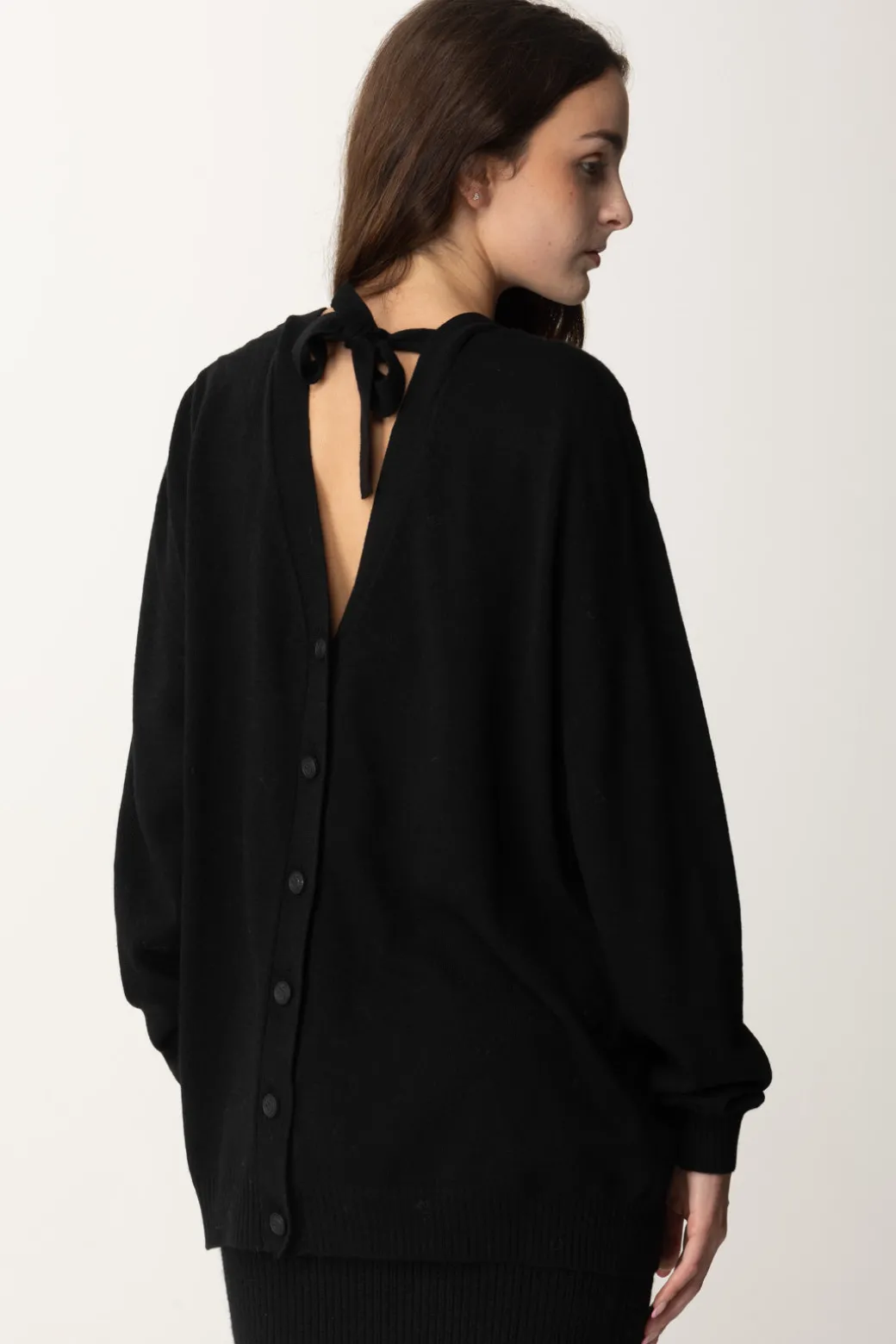 Donna Pinko Cardigan con Scollo Su Retro
