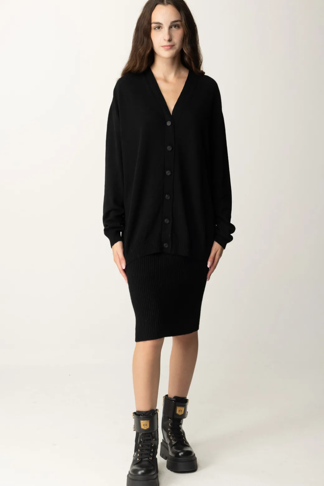 Donna Pinko Cardigan con Scollo Su Retro