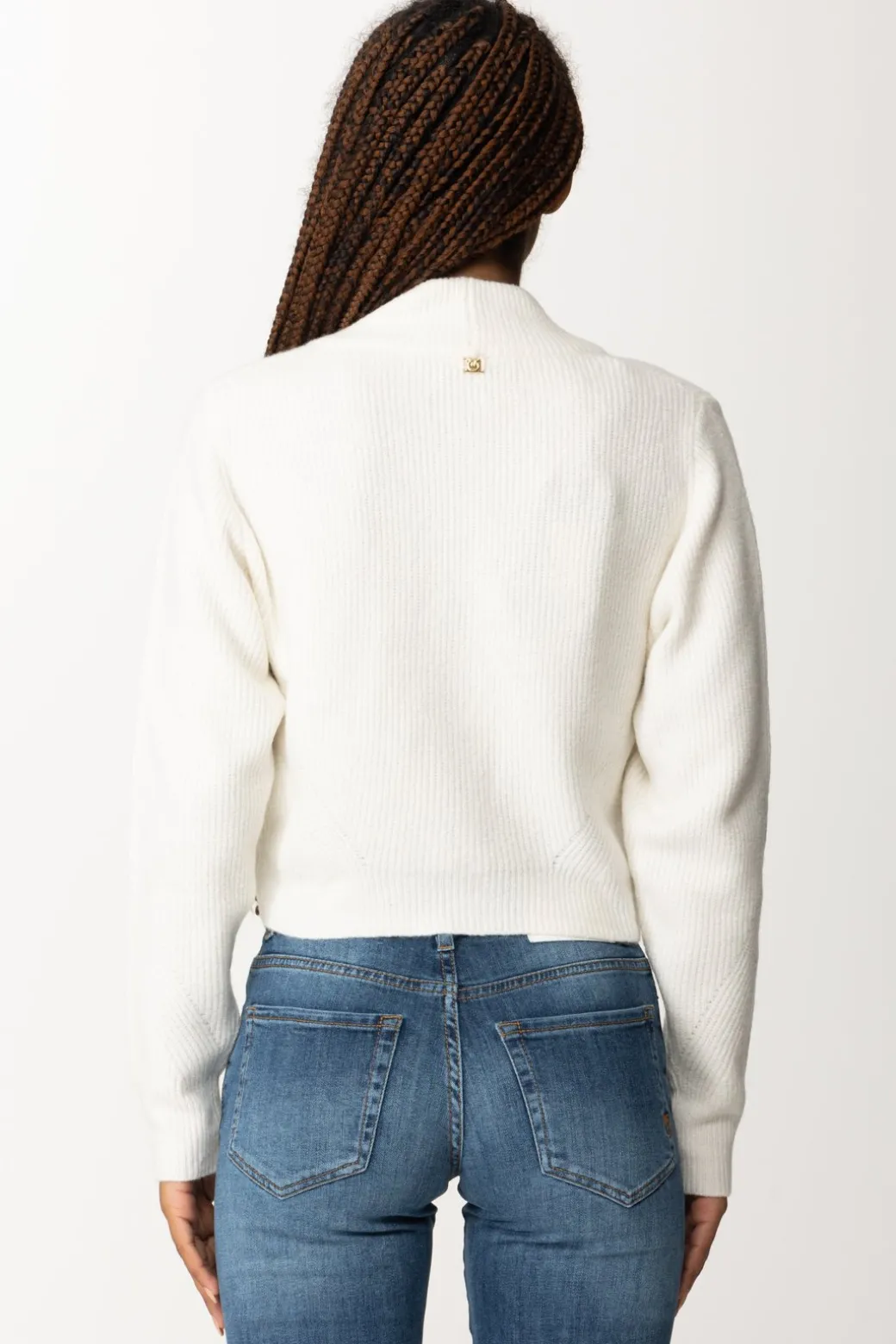Donna Pinko Cardigan Corto con Bottoni Gioiello