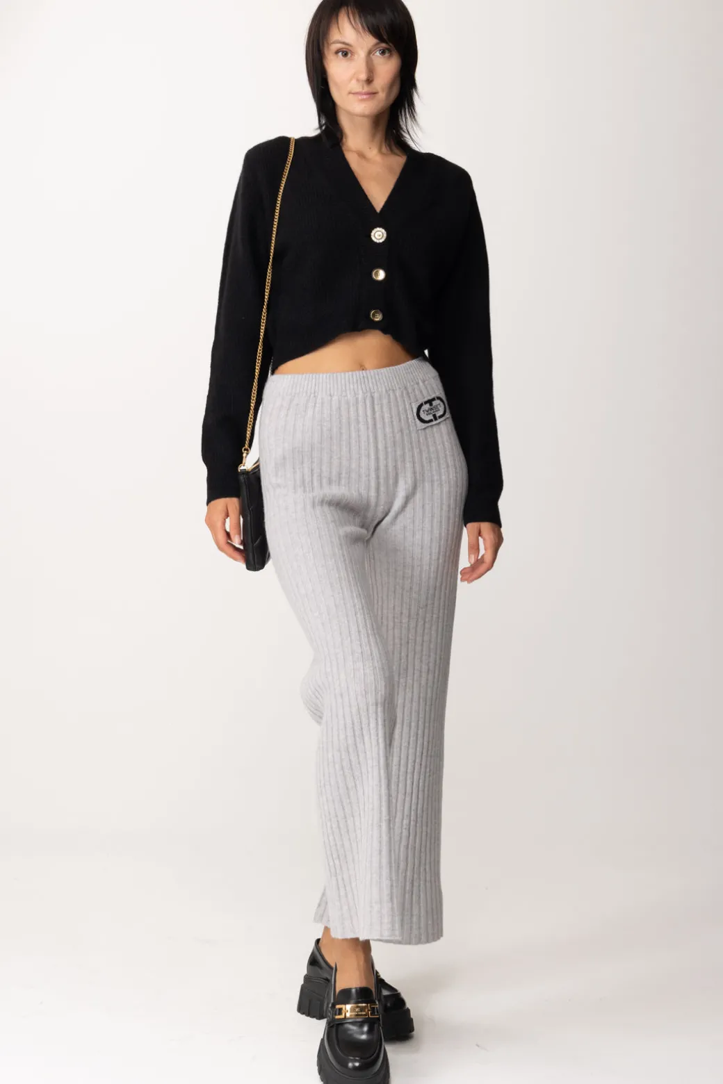 Donna Pinko Cardigan Corto con Bottoni Gioiello