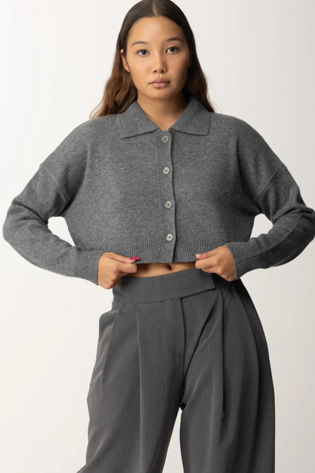 Donna Pinko Cardigan Crop con Canotta