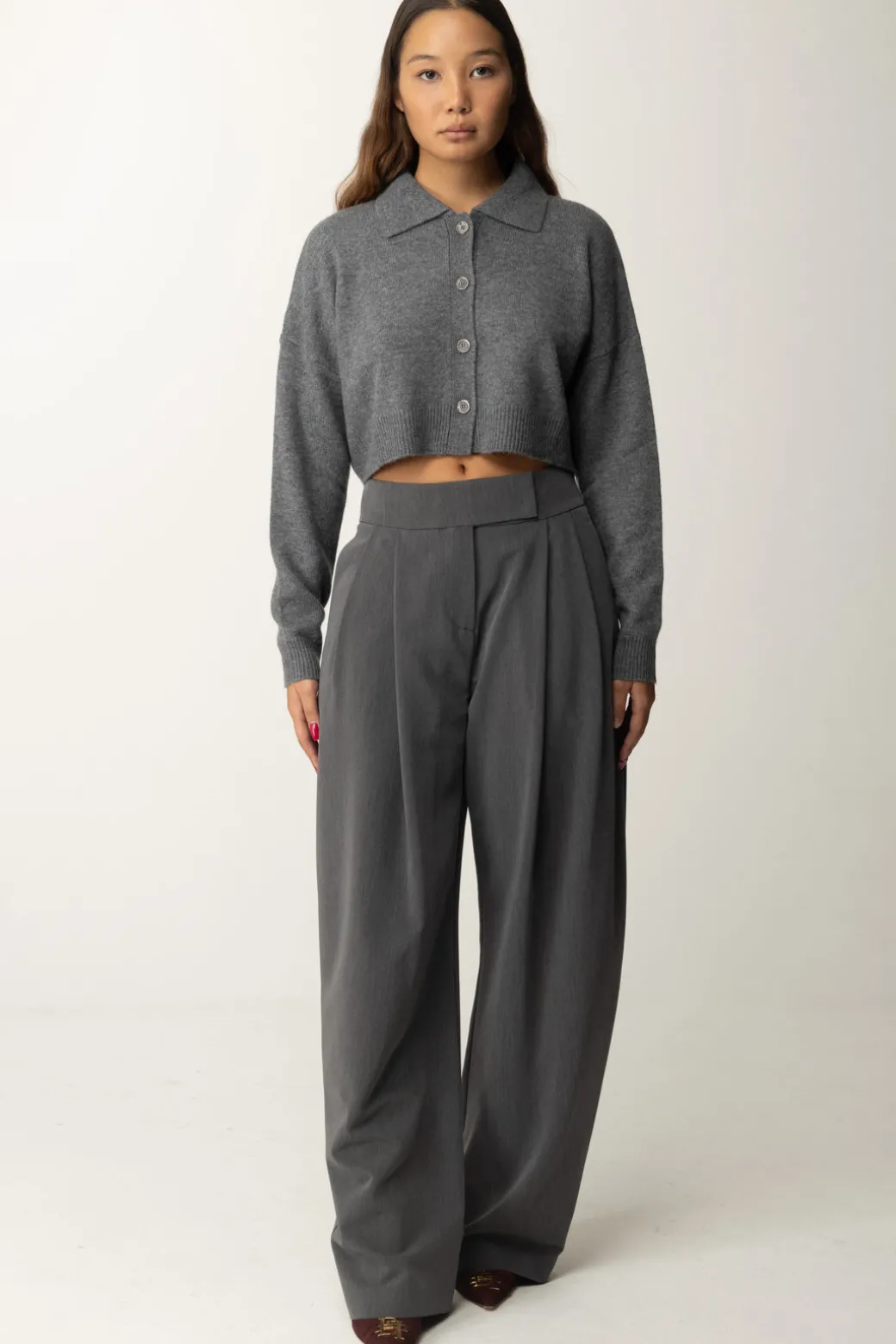 Donna Pinko Cardigan Crop con Canotta