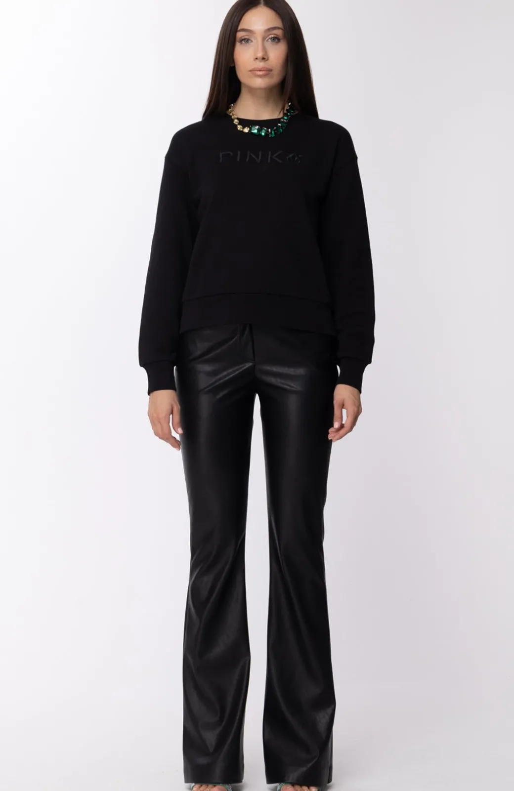 Donna Pinko Felpa Marianne con Logo Frontale