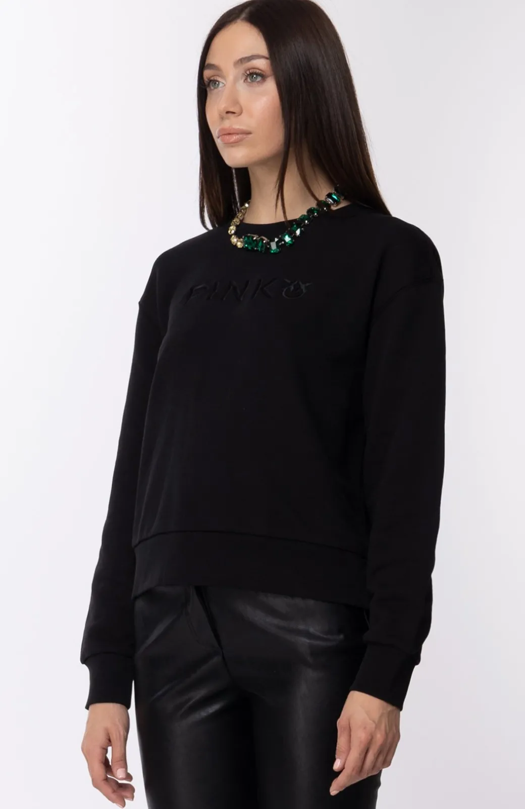 Donna Pinko Felpa Marianne con Logo Frontale