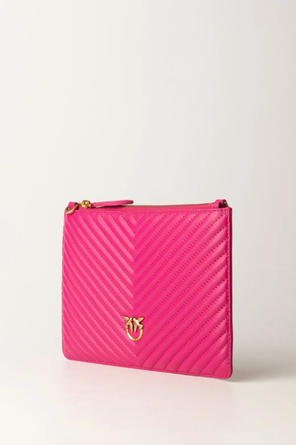 Donna Pinko Flat Love Bag Simply TrapuntataPINK -ANTIQUE GOLD