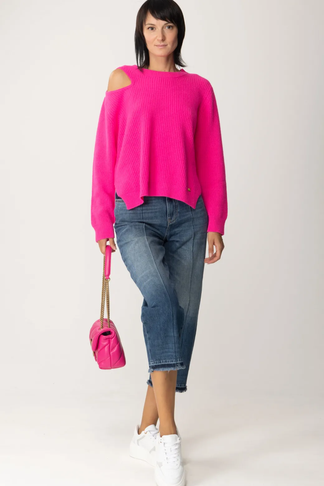 Donna Pinko Jeans Cropped Boyfriend