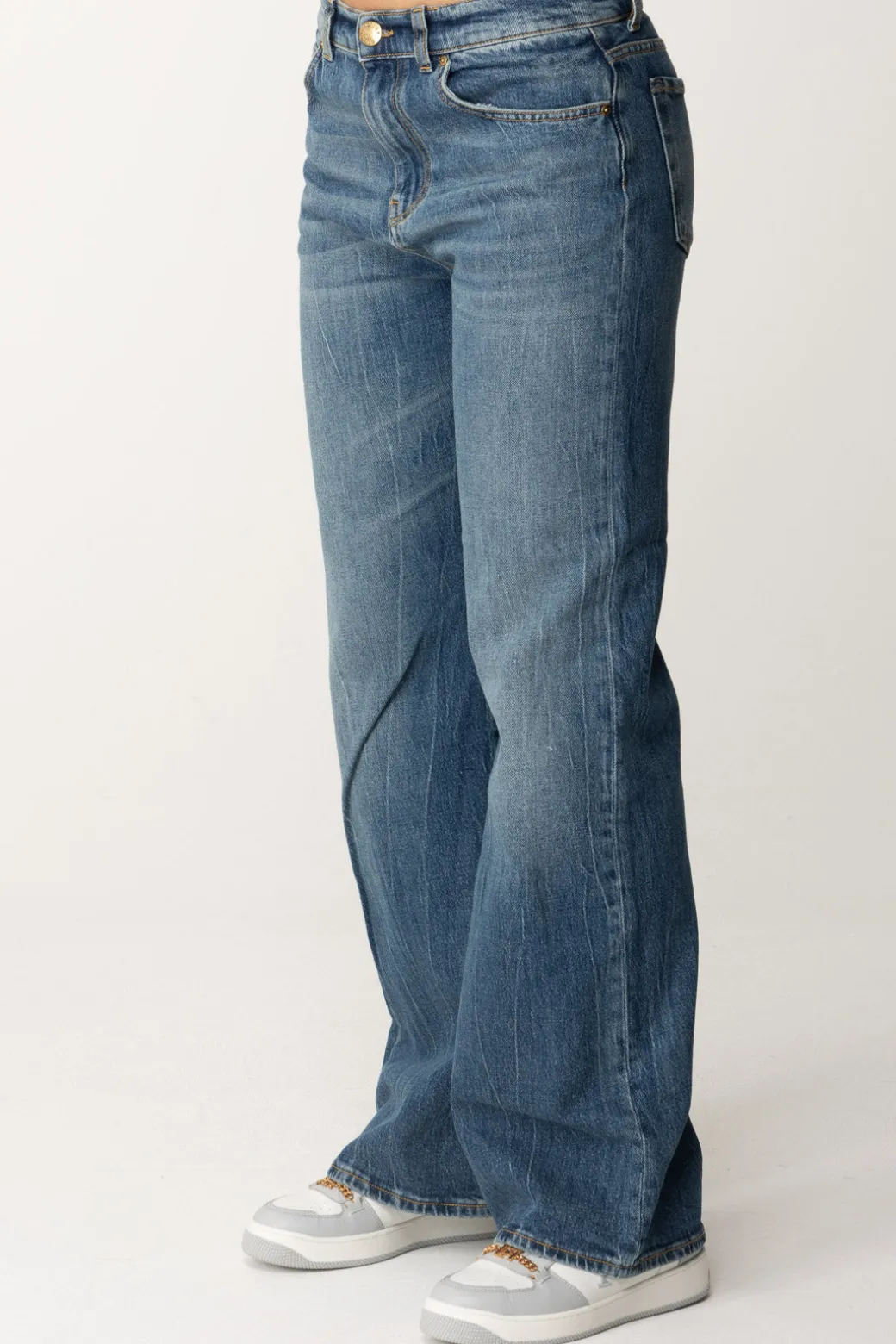 Donna Pinko Jeans Wide Leg Cinque Tasche