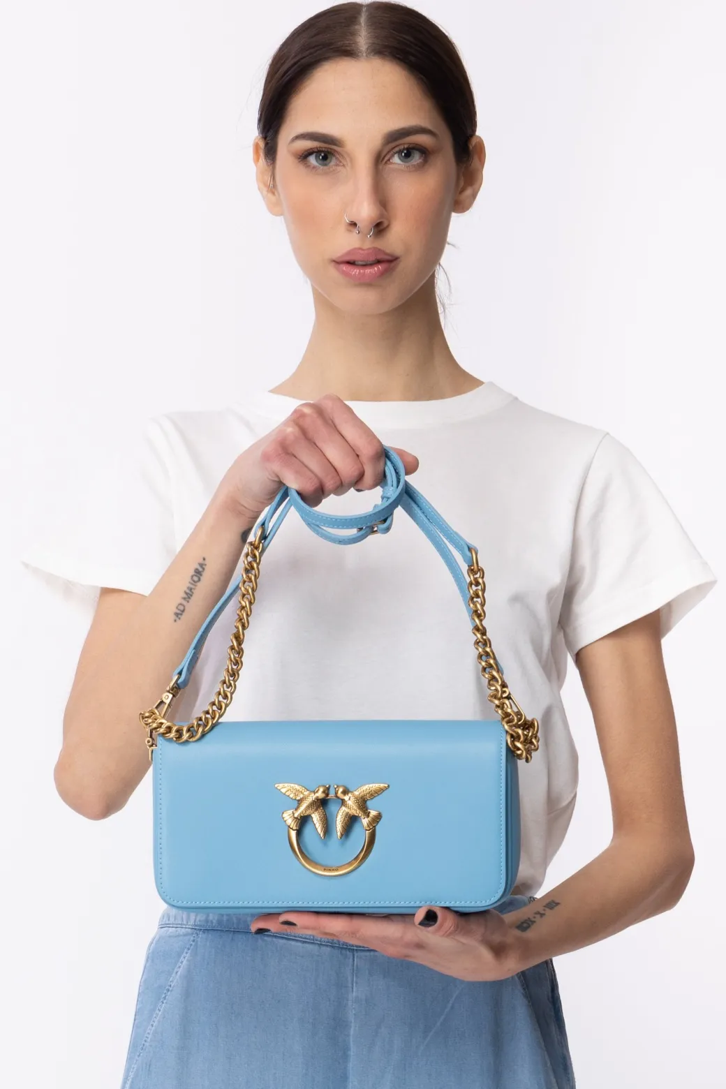 Donna Pinko Love Click Baguette Mini Bag