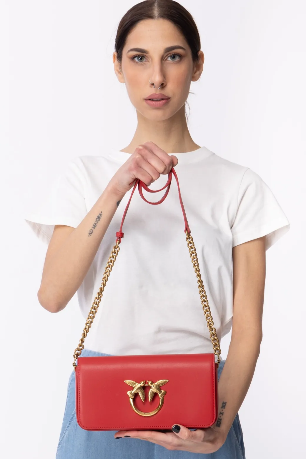 Donna Pinko Love Click Baguette Mini Bag