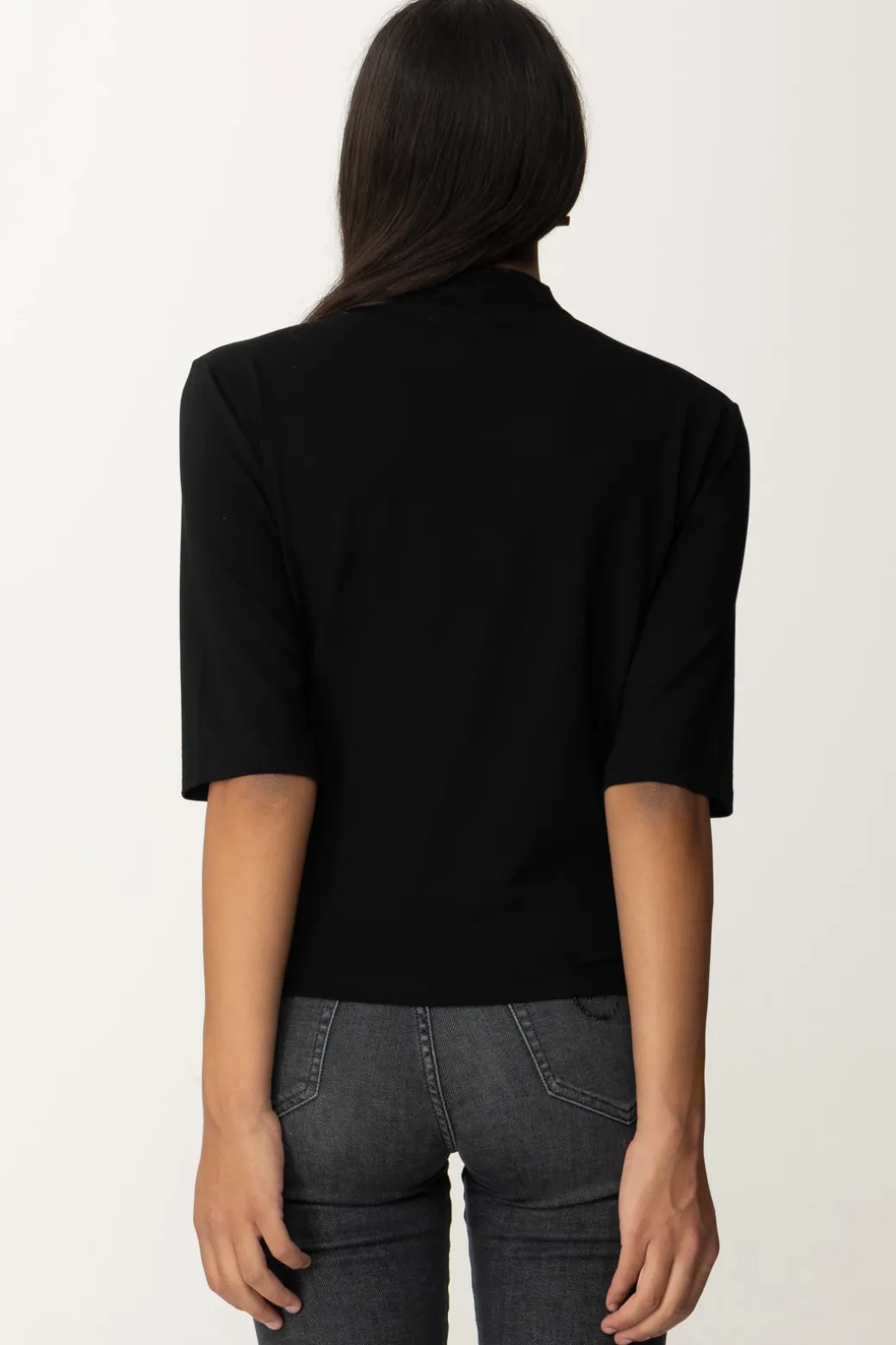 Donna Pinko Maglia a Collo Alto con Logo "love Birds"