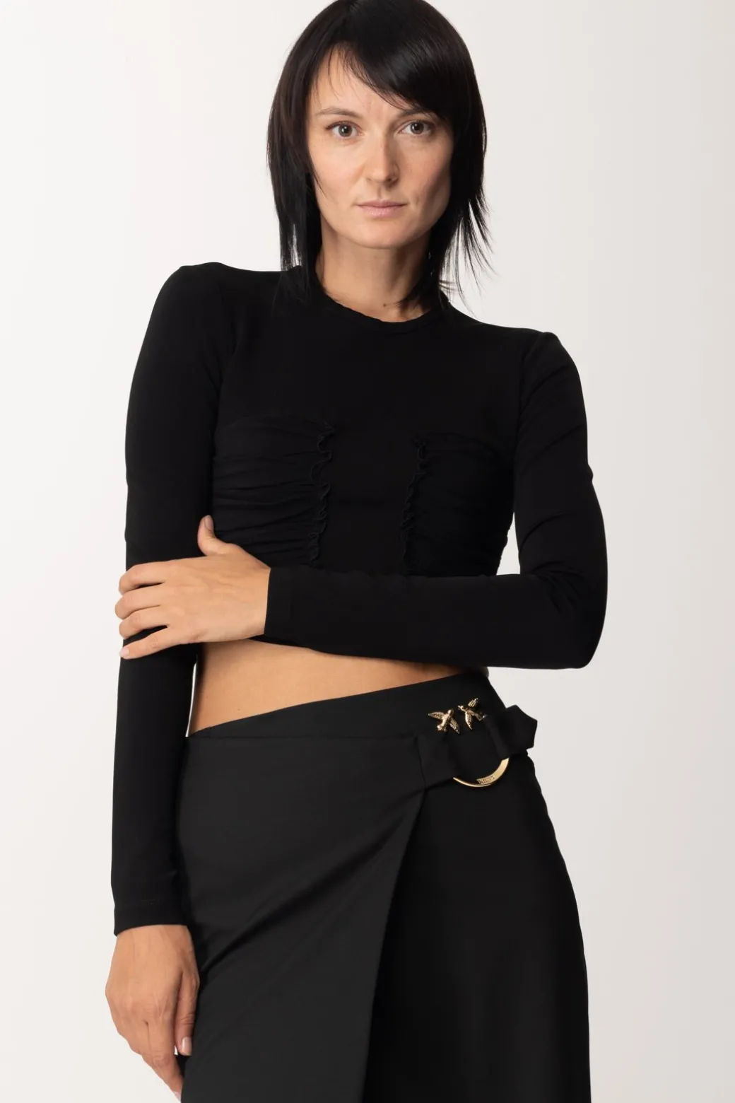 Donna Pinko Maglia con Arricciature Frontali