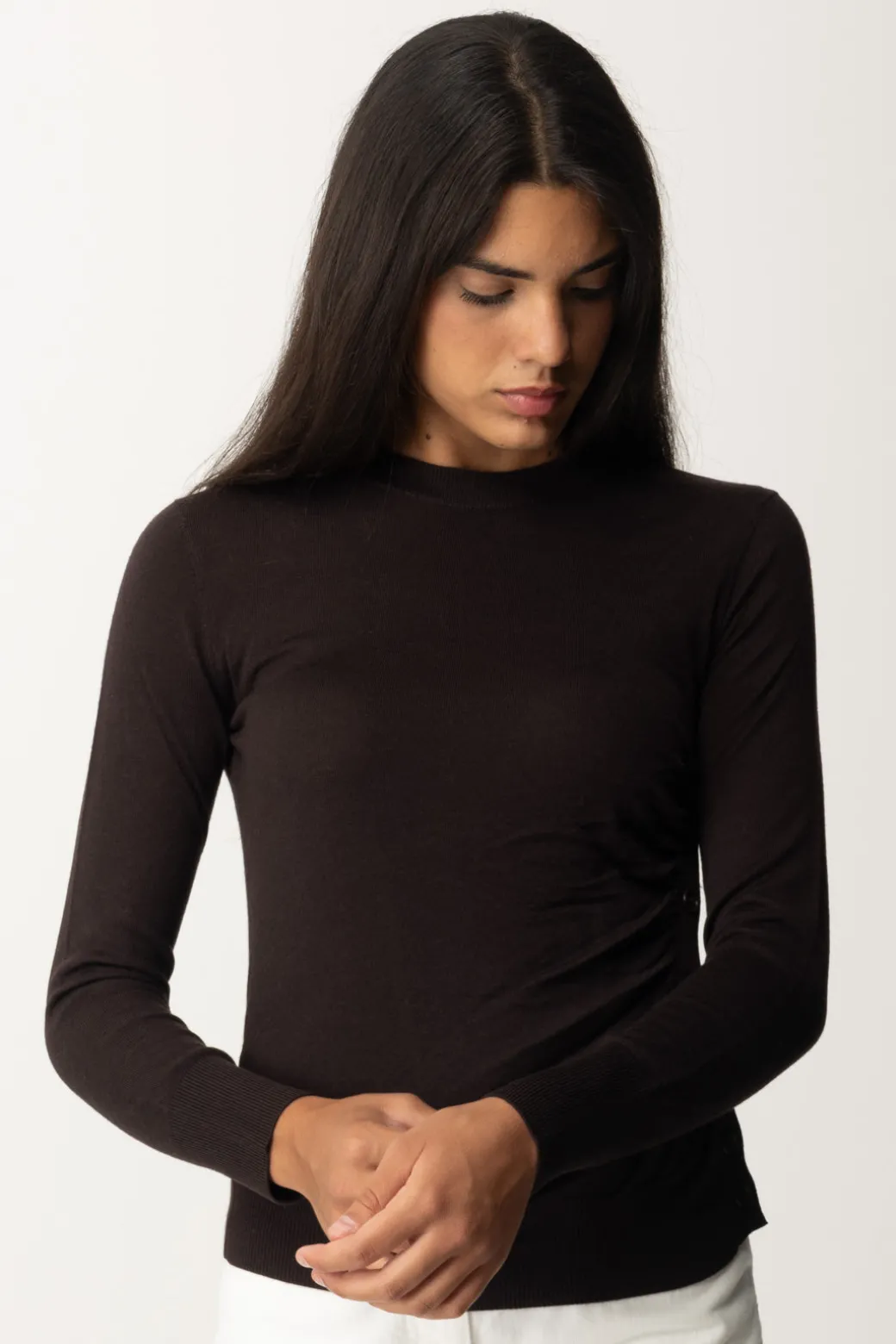 Donna Pinko Maglia con Bottoni Laterali