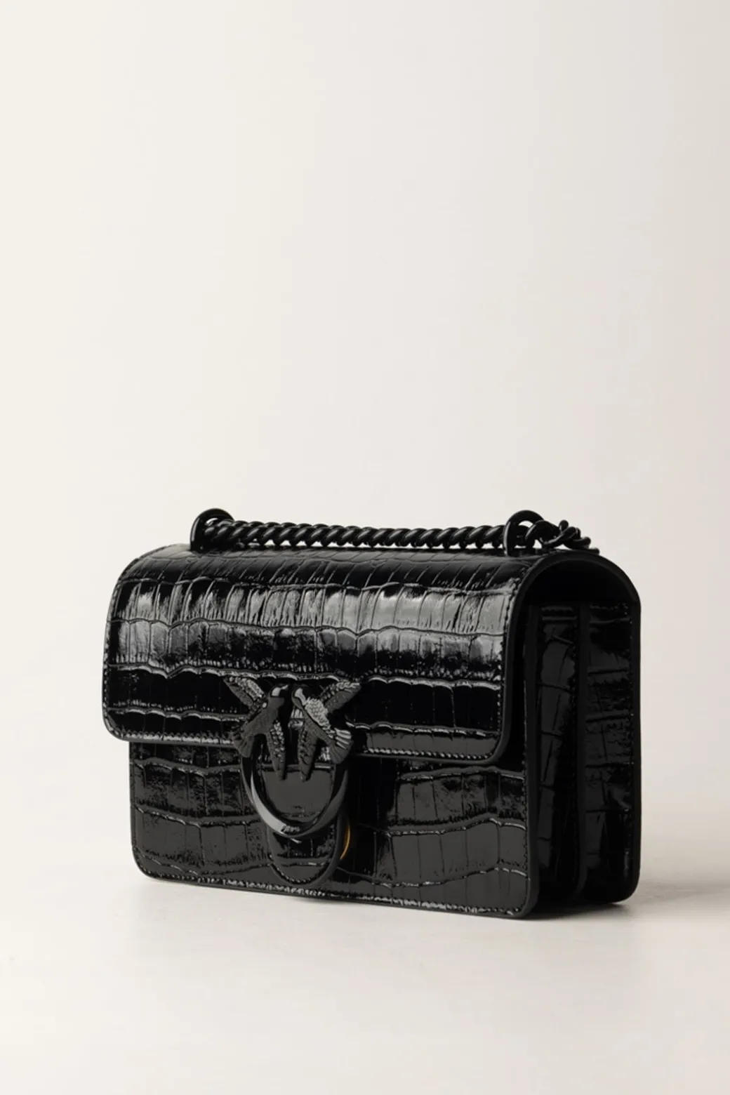 Donna Pinko Mini Love Bag Click Cocco Lucido