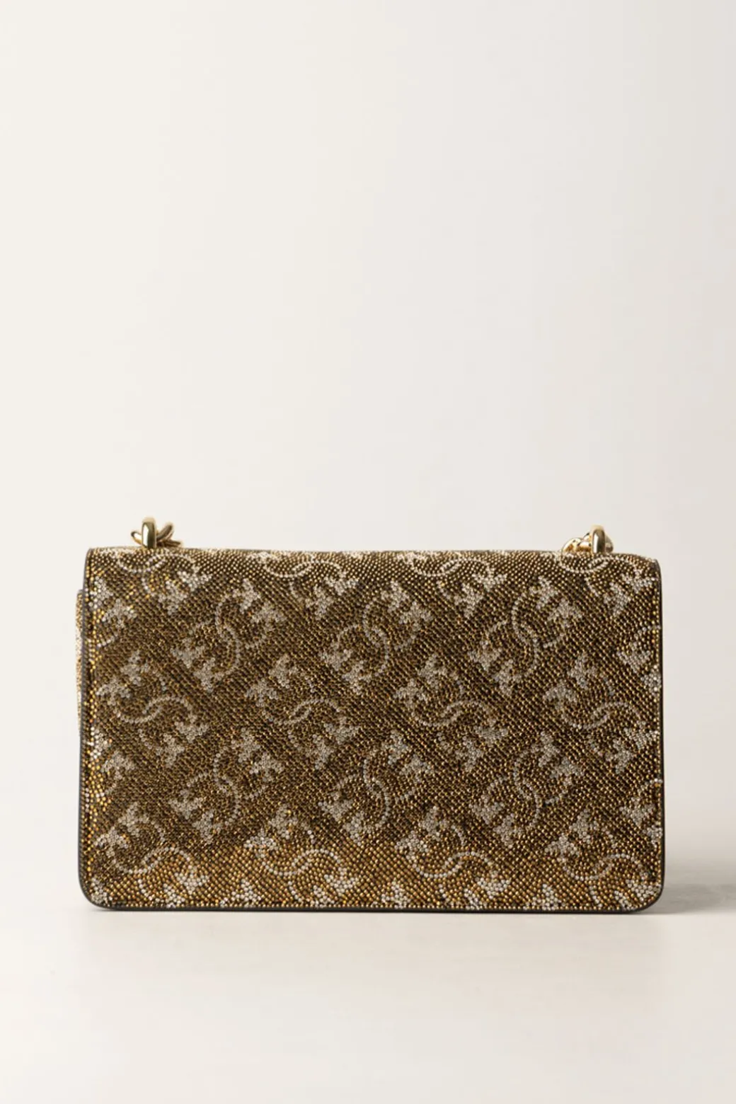 Donna Pinko Mini Love Bag In Pelle con Strass Monogram