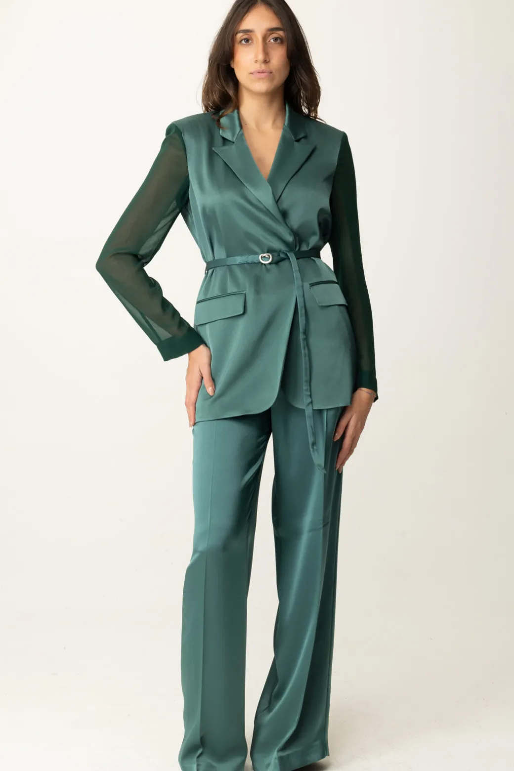 Donna Pinko Pantaloni Fluidi con Pinces