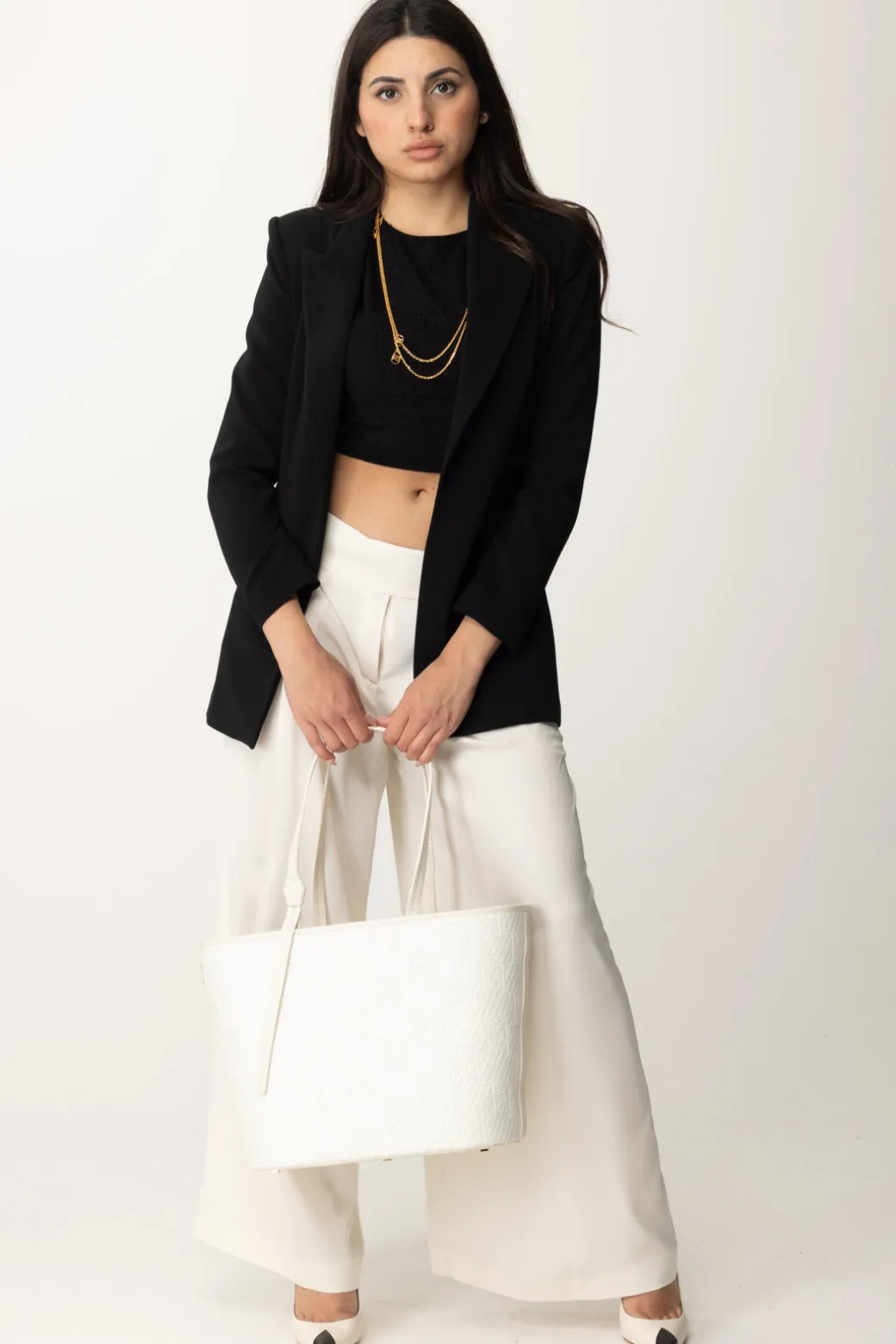 Donna Pinko Pantaloni In Satin Effetto Opaco