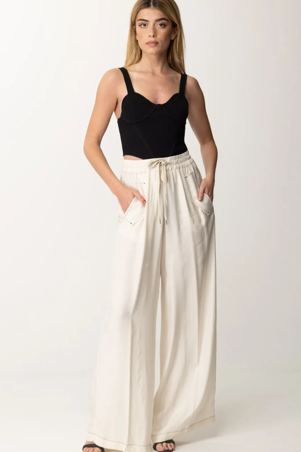 Donna Pinko Pantaloni In Twill
