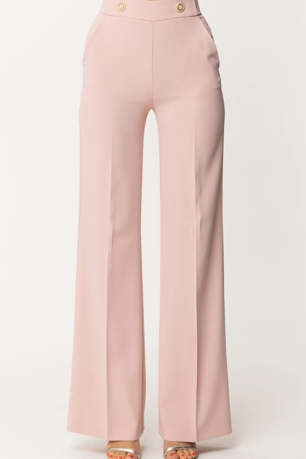 Donna Pinko Pantaloni Palazzo a Vita Alta