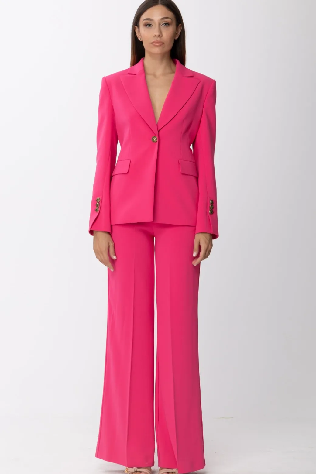 Donna Pinko Pantaloni Palazzo con Bottoni