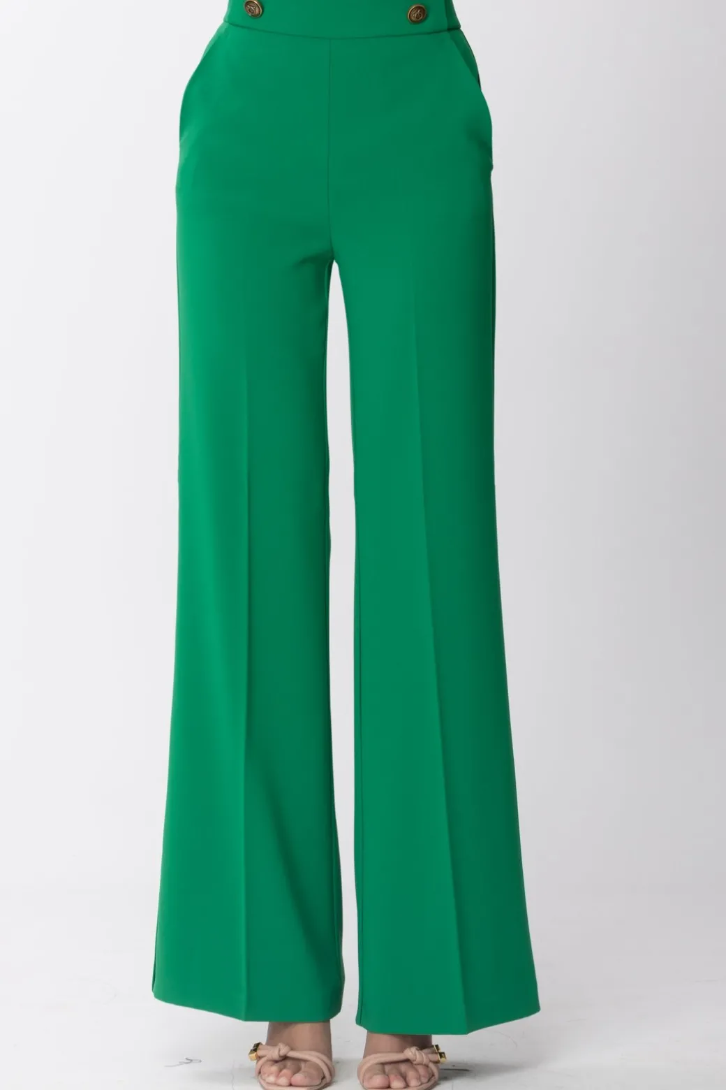 Donna Pinko Pantaloni Palazzo con Bottoni