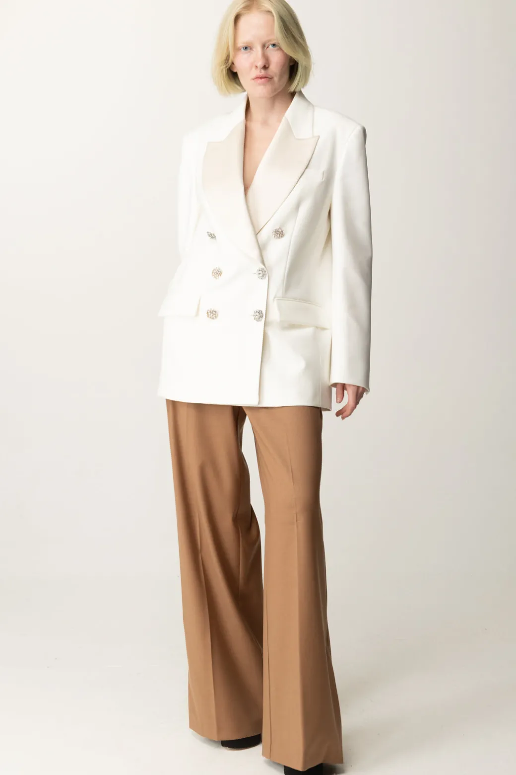 Donna Pinko Pantaloni Palazzo In Flanella