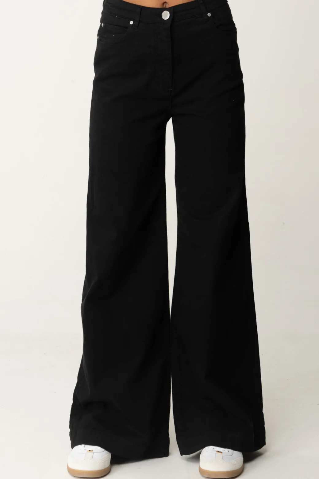 Donna Pinko Pantaloni Wide Leg In Velluto