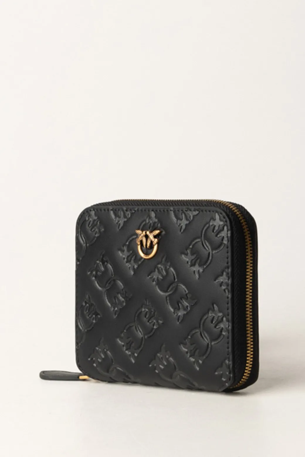 Donna Pinko Portafoglio Quadrato Zip-aroun con Pattern Logo