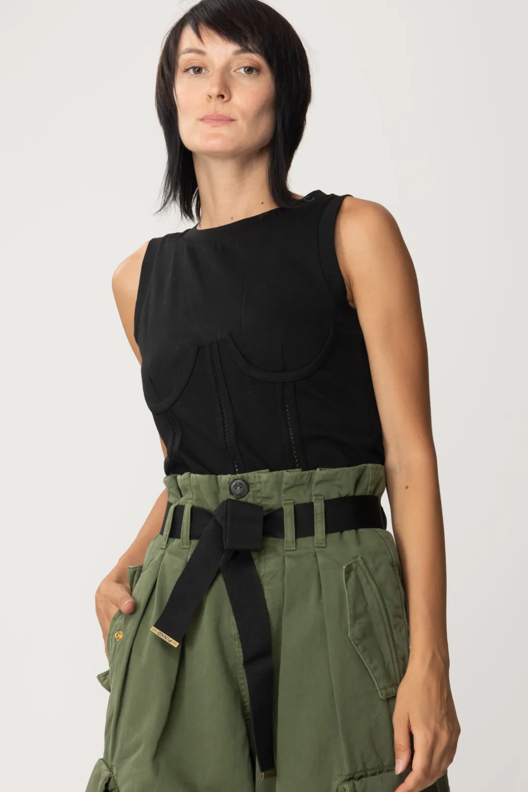 Donna Pinko Top Effetto Bustier